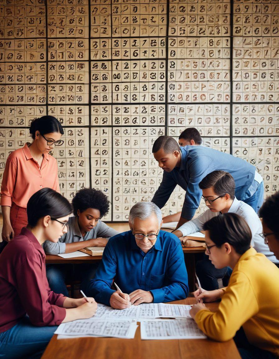 A visually engaging depiction of a Sudoku puzzle gradually transforming from a filled grid to an empty one, illustrating the journey from beginner to expert. Include a diverse group of people of various ages deep in thought over the puzzle, with lightbulbs representing ideas and strategies above their heads. The backdrop should be a cozy, inviting study with stacks of books and notes scattered around, hinting at guides and hints. Use a warm color palette with intricate details to inspire a sense of learning. vibrant colors. 3D.